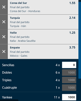 Otras Apuestas De Sistema Yankee Super Yankee Canadian Heinz Super Heinz Rushbet